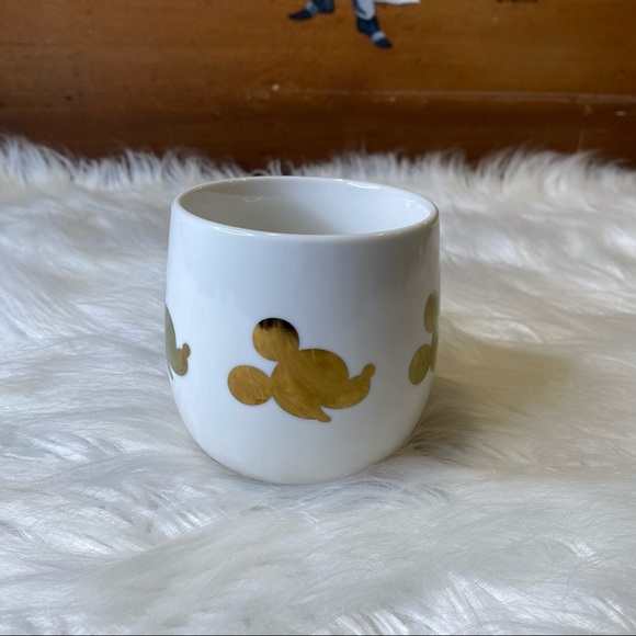Disney x Target Gold Foil Micky Mouse Profile White Porcelain Coffee Mug - Picture 4 of 8